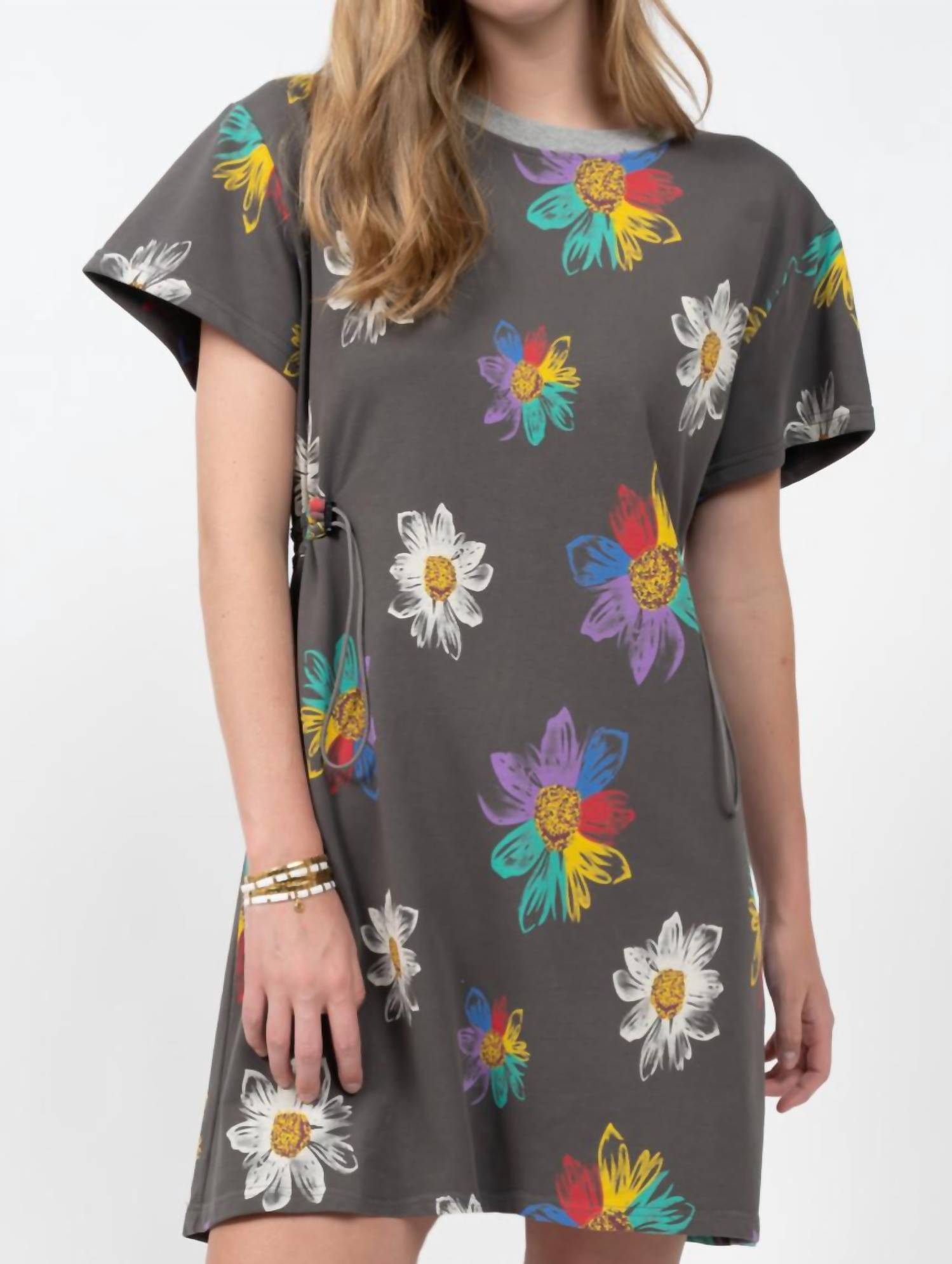 

Uncle Frank Платье-футболка на завязках, серого цвета