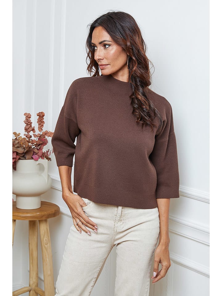 

So Cachemire Свитер "Dylia" коричневого цвета