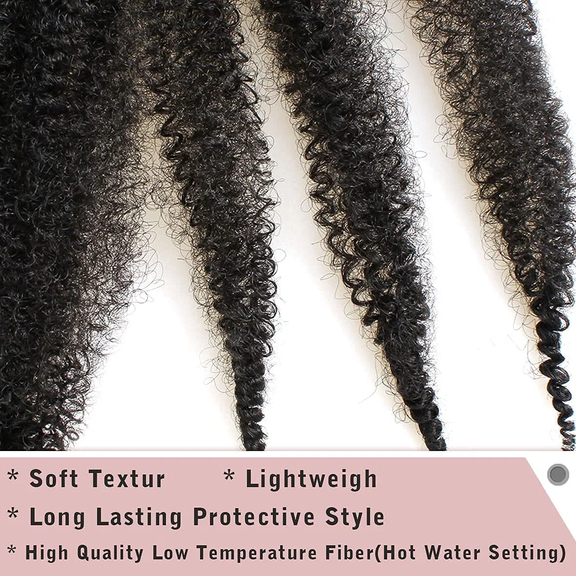 Искусственные волосы для плетения Soft Spring Twist Hair Xtrend, 8 упаковок по 20 дюймов, черные Xtrend, Blacks. — фото 3