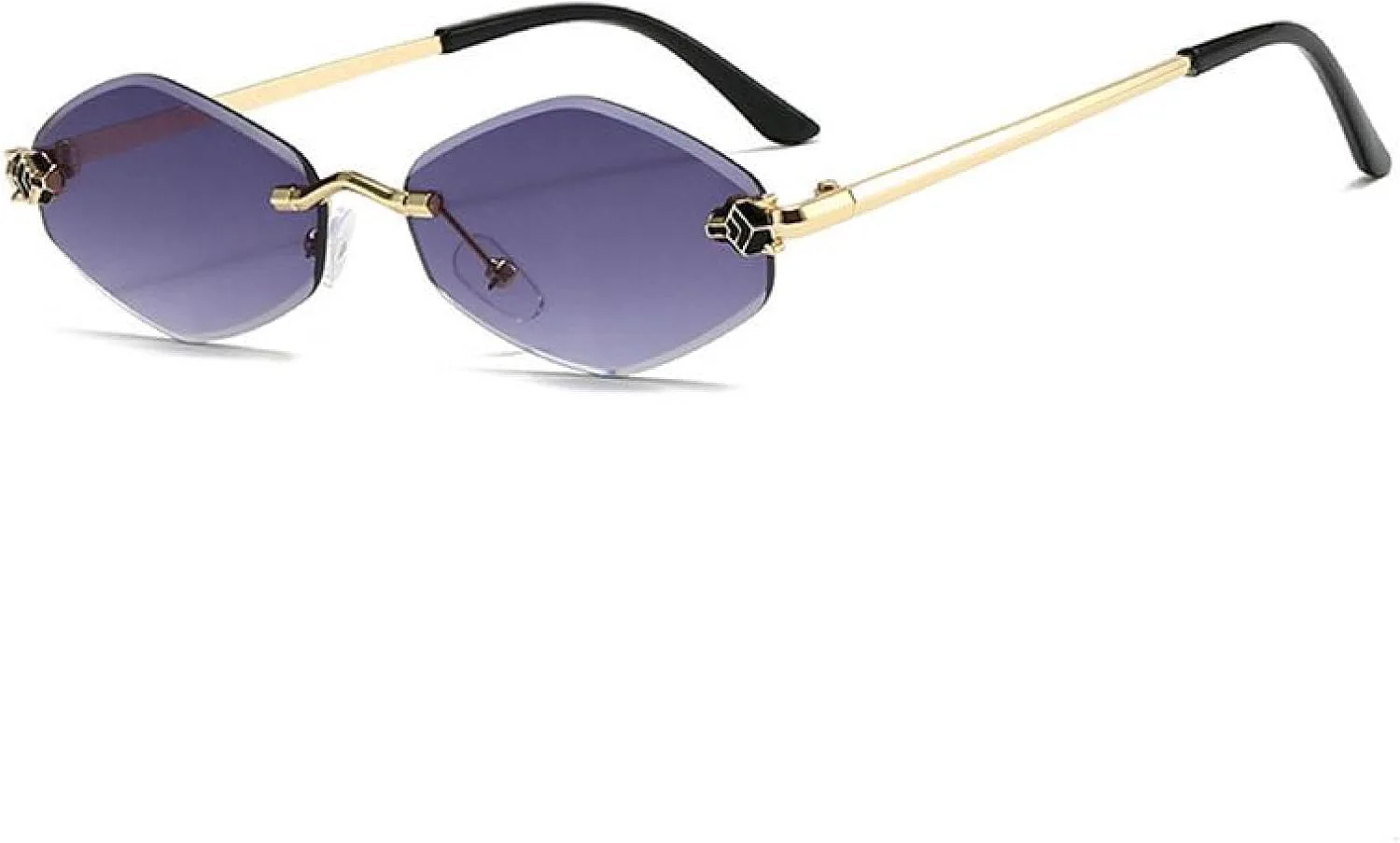 

Модные солнцезащитные очки без оправы в форме шестиугольника для женщин, роскошные, в стиле панк, сексуальные, ромбовидные, для путешествий TVTBBVV, C6gradientgray