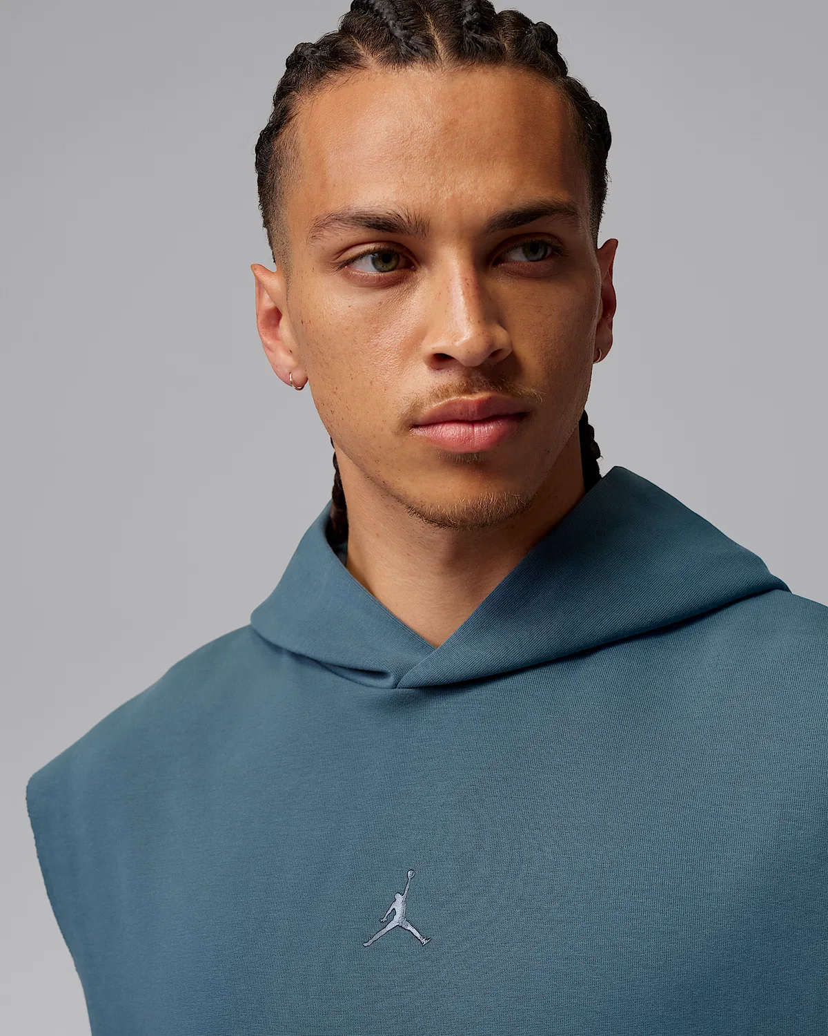 Мужская безрукавка Dri-FIT Jordan Sport Hoop Fleece, Ash Green/Clear — фото 3