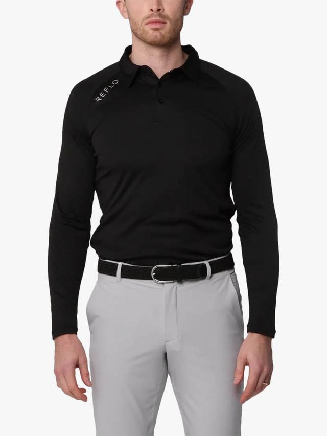 

Футболка-поло Bannock из переработанного материала REFLO, Black