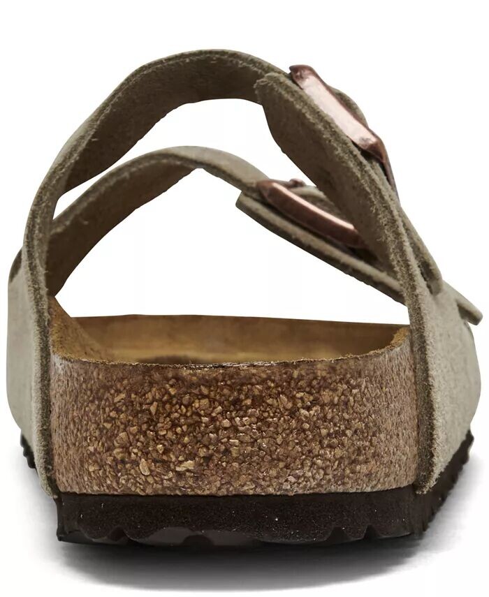 Мужские повседневные сандалии Arizona Suede Leather Soft Footbed от Finish Line Birkenstock, коричневый/бежевый — фото 4