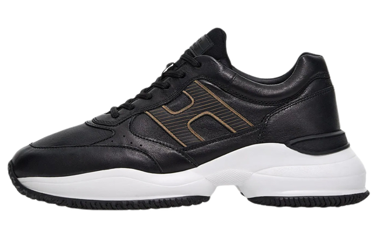 

HOGAN Кроссовки мужские Interaction Leather Athletic Shoes Casual Shoes Black