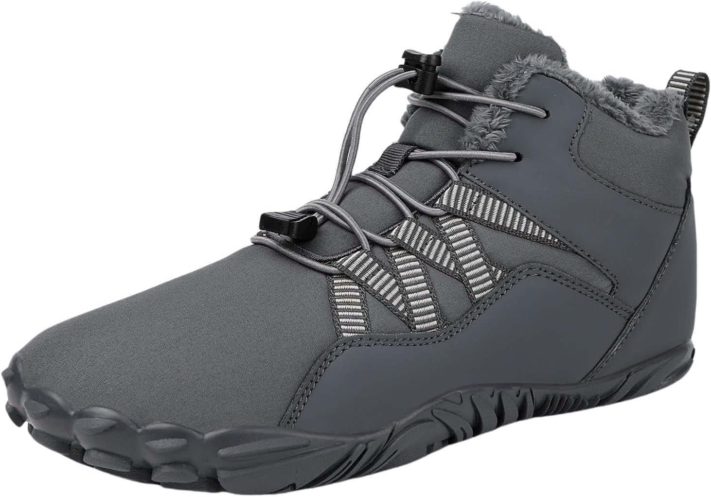 

Зимние походные ботинки для женщин и мужчин, подошва с нулевым уклоном, теплые снежные ботинки Lghlmcl, серый