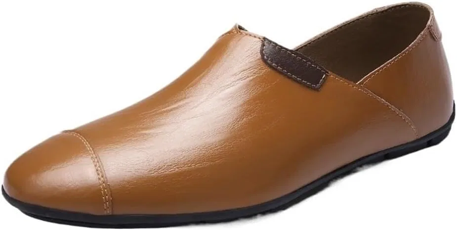 Лоферы кожаные Men's Faux Leather Loafers, Brown DHFIRUFSHLO