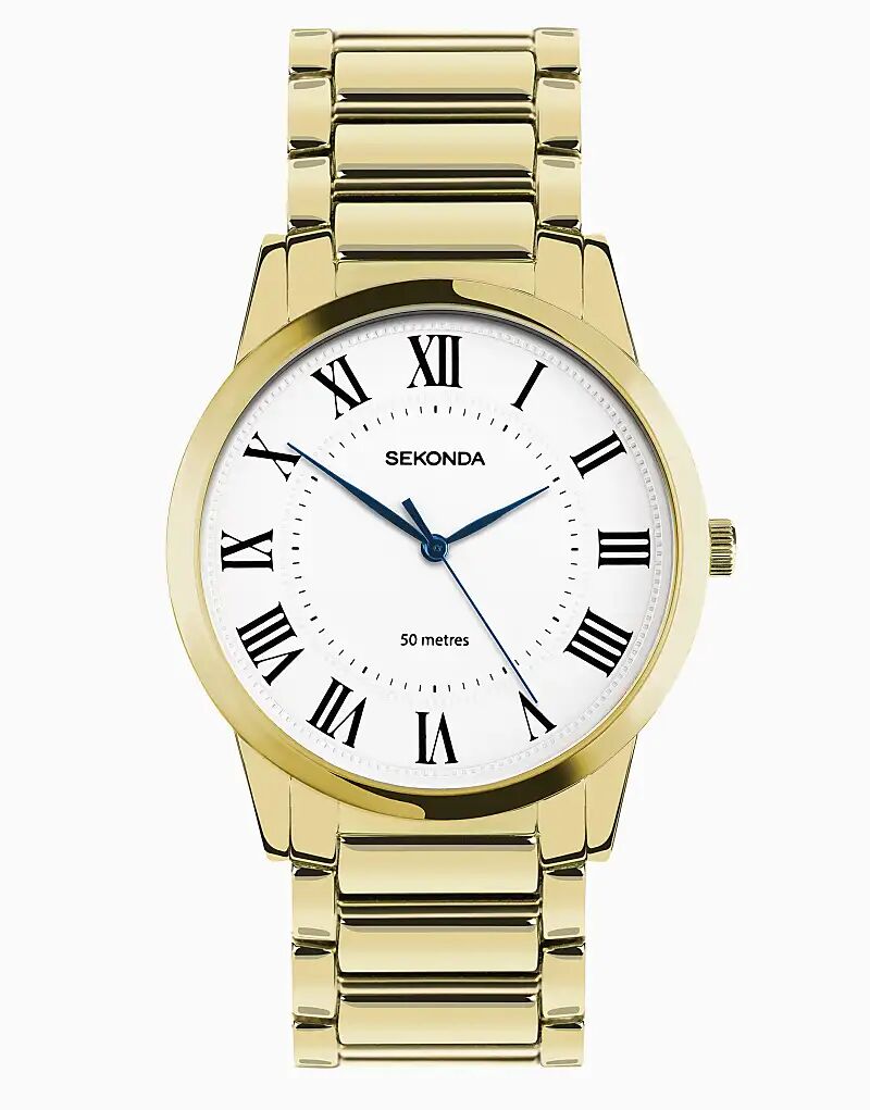 

Часы Sekonda Beaumont 40 мм круглые золотые в золоте