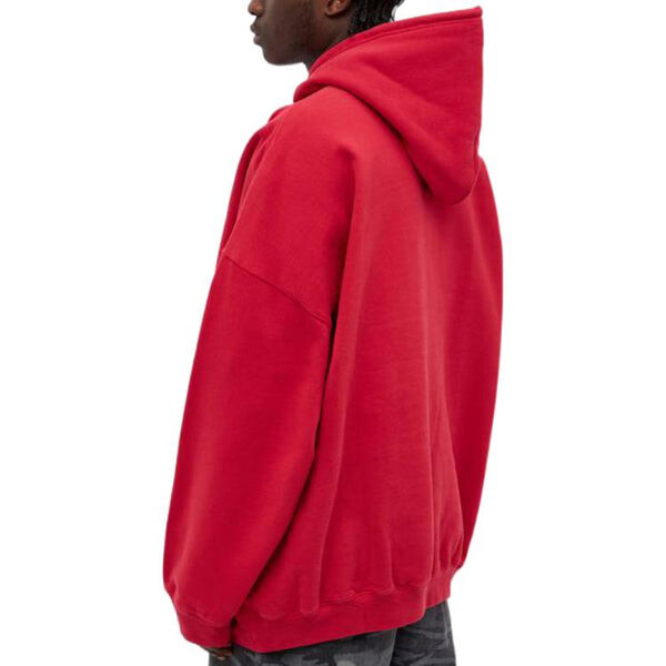 Толстовка your logo here popover hoodie 'raspberry white' Balenciaga, красный — фото 3