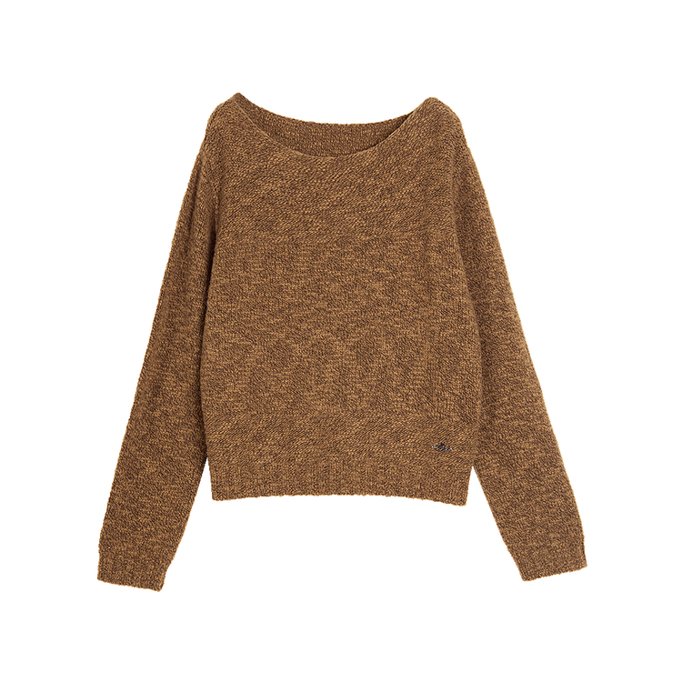 

ELLE Свитер Women's Coffee с лодочкой