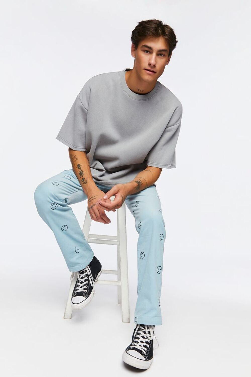 

Вельветовые брюки Happy Face с завязками Forever 21, синий