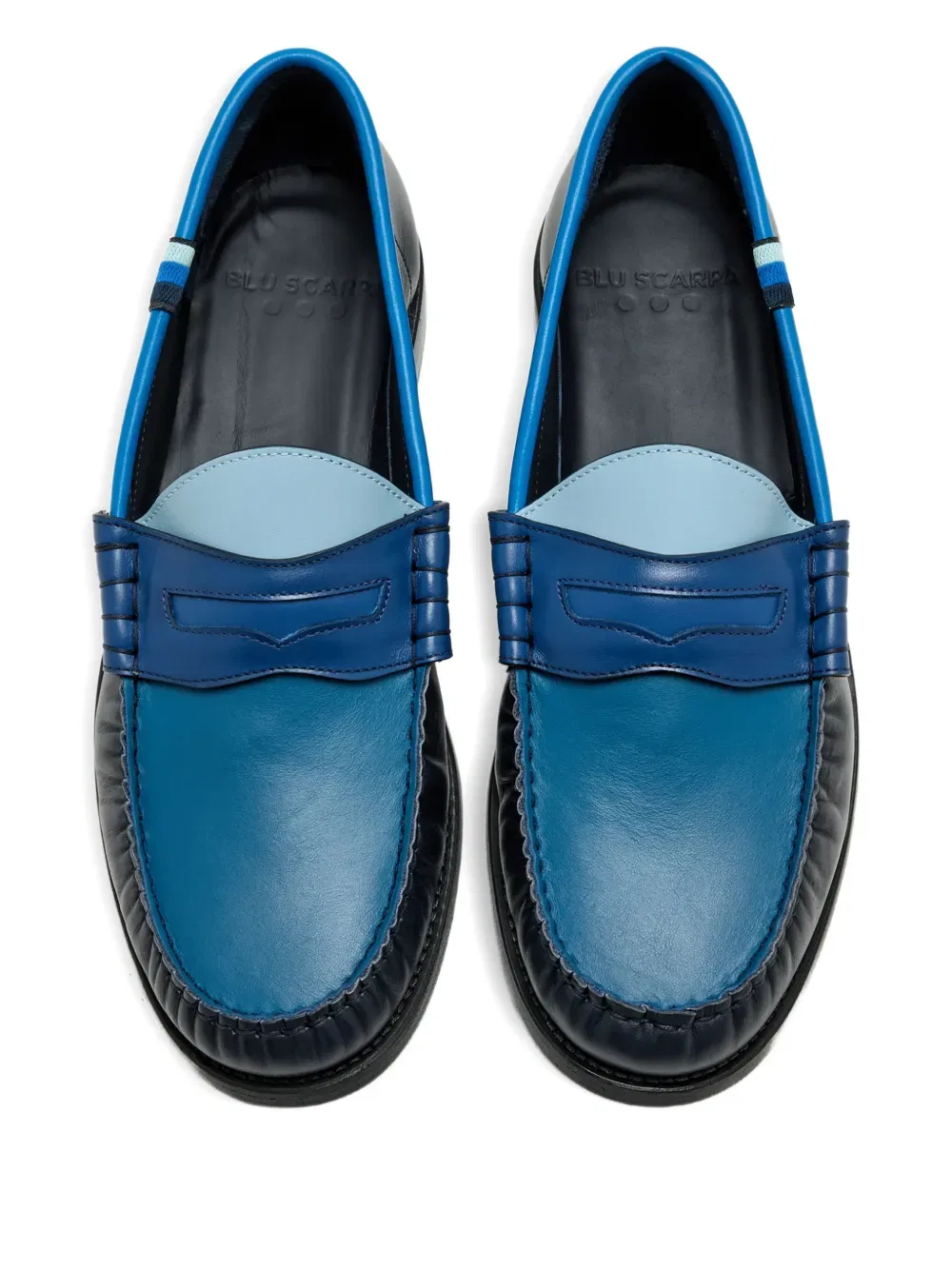 Лоферы с ремешком Penny-strap Blu Scarpa, синий — фото 3