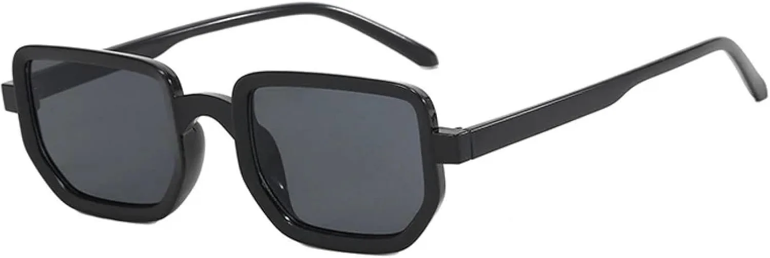 

Модные ретро-солнцезащитные очки для мужчин и женщин, роскошные солнцезащитные очки для летних путешествий, защита от УФ-излучения UV400 TKKTLLT, Black Gray