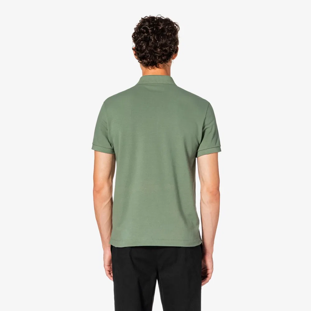 Футболка-поло Lacoste Paris мужская, с коротким рукавом, цвет мха — фото 3
