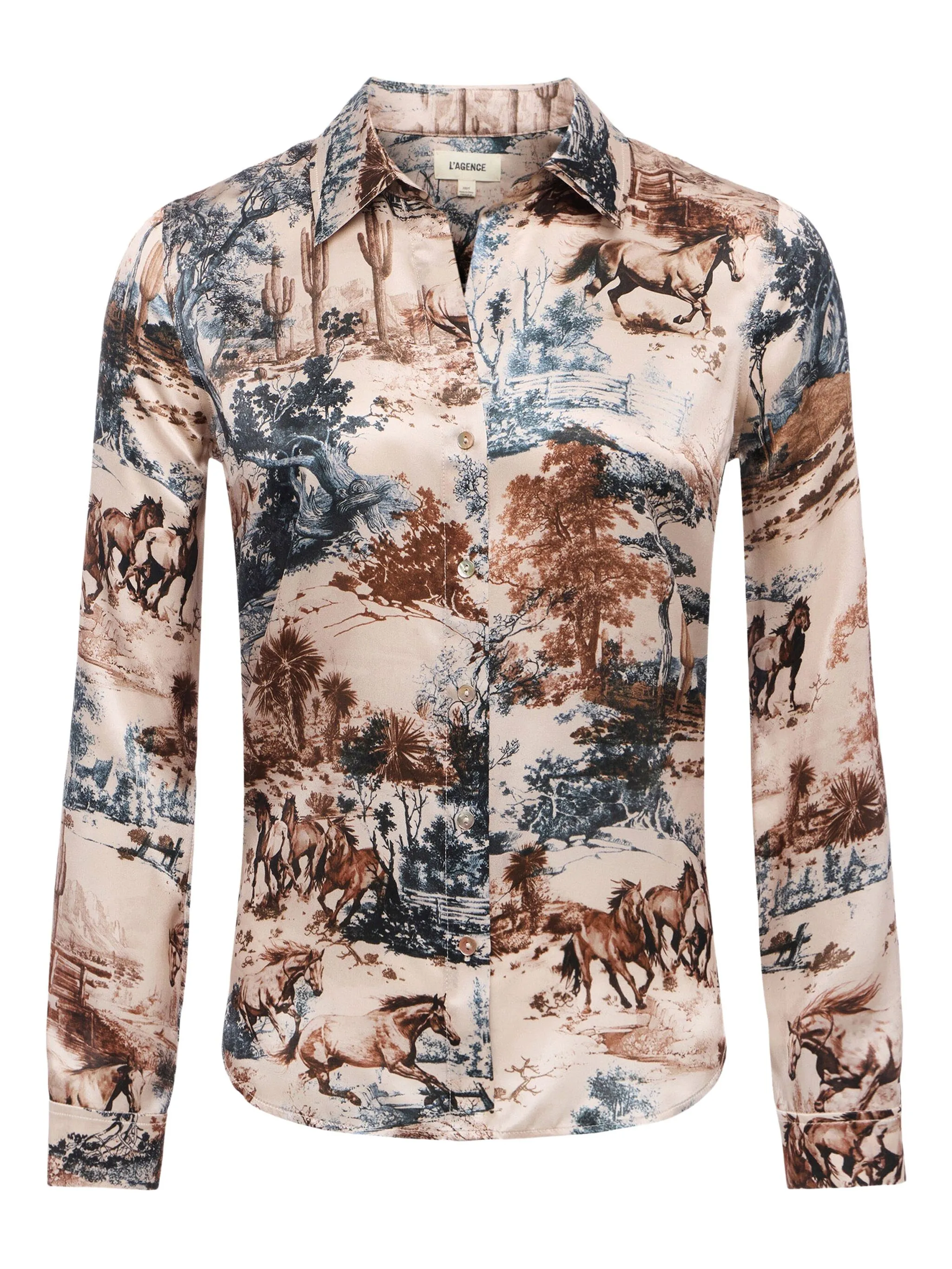 

Шелковая блузка Tyler L'Agence, бежевый