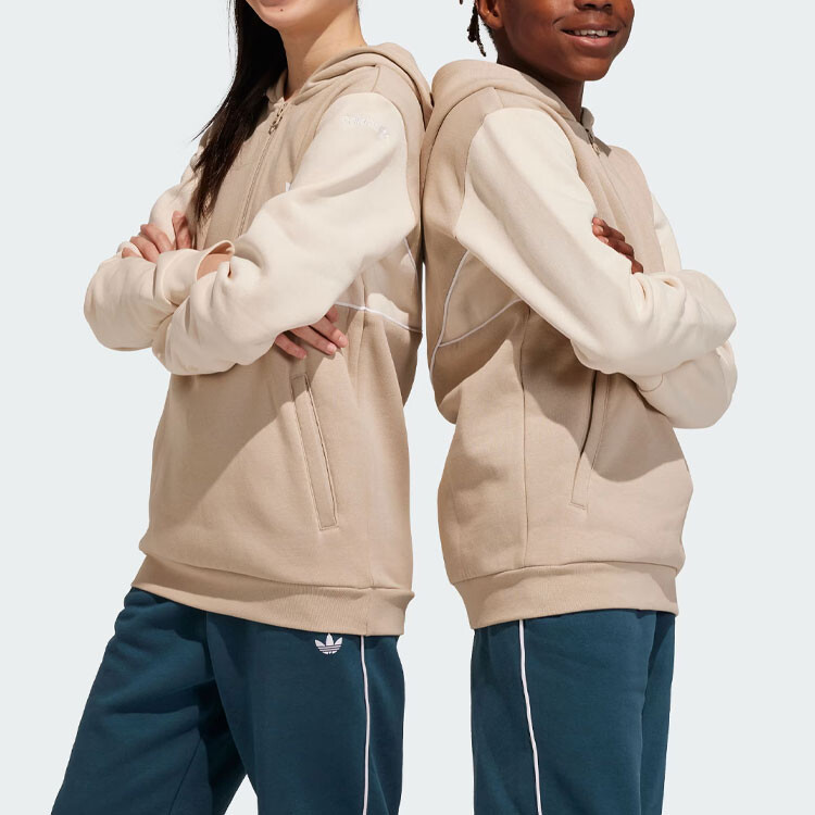 Детская толстовка Adidas Originals, цвет Beige — фото 3