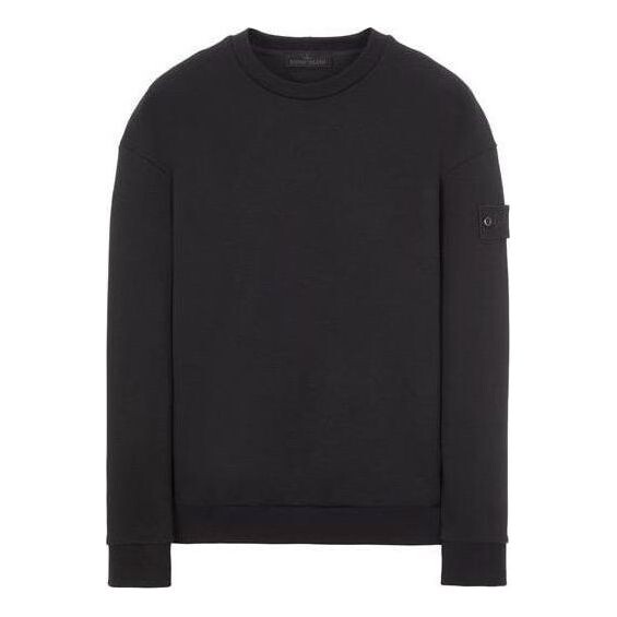 

Толстовка ghost crewneck sweatshirt 'black' Stone Island, черный