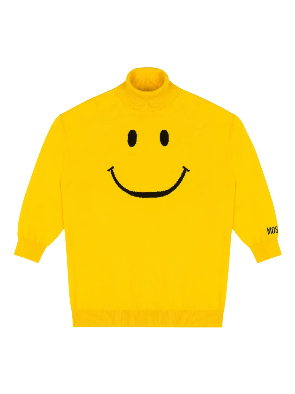 

Топ с высоким воротником и вышивкой Moschino Kids, желтый