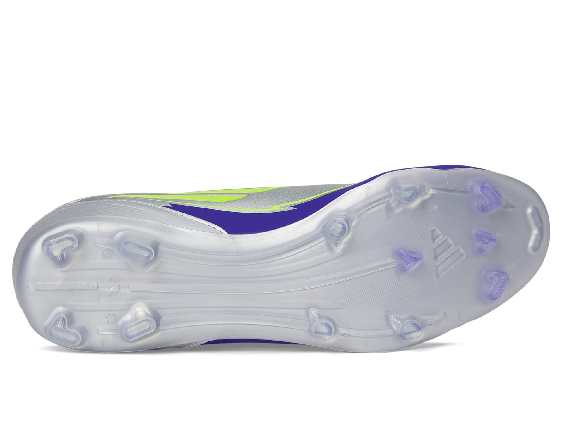 Кроссовки Unisex adidas F50 League Messi Firm Ground/Multi Ground, цвет Silver Metallic/Solar Yellow/Lucid Blue — фото 3