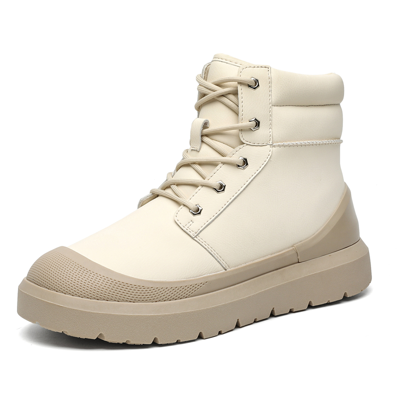 Укороченные термосапоги с противоскользящим покрытием унисекс WEISHIBANGWEI, Beige (Size Small)