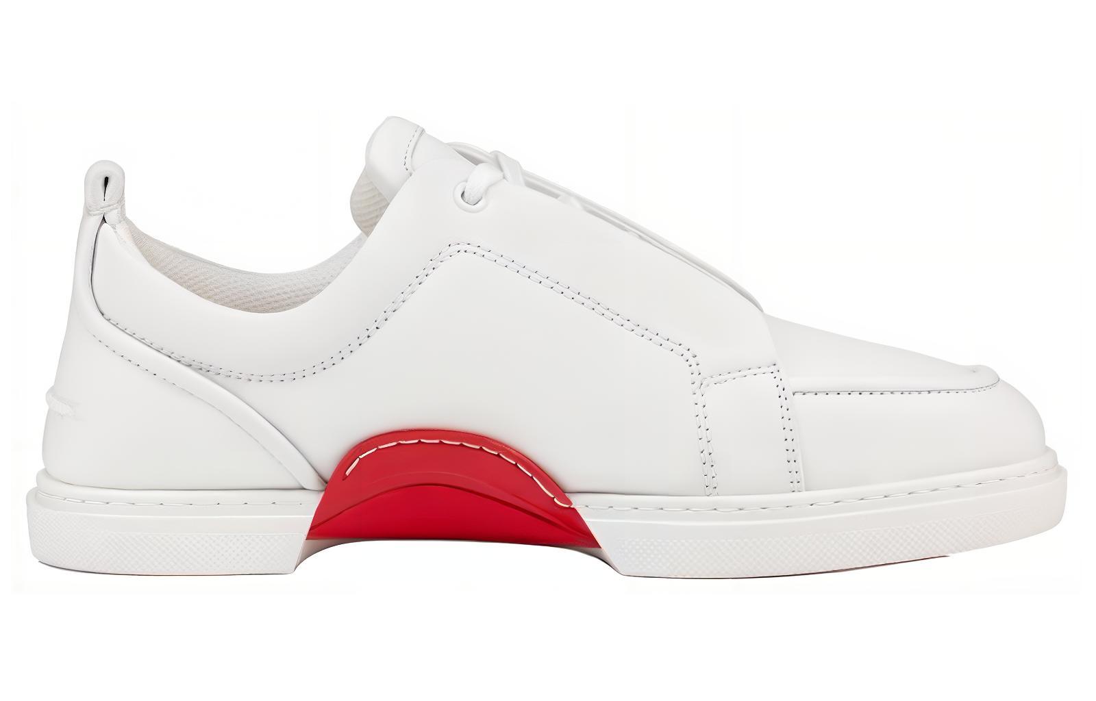 Кроссовки Jimmy на шнуровке Christian Louboutin, белые — фото 2