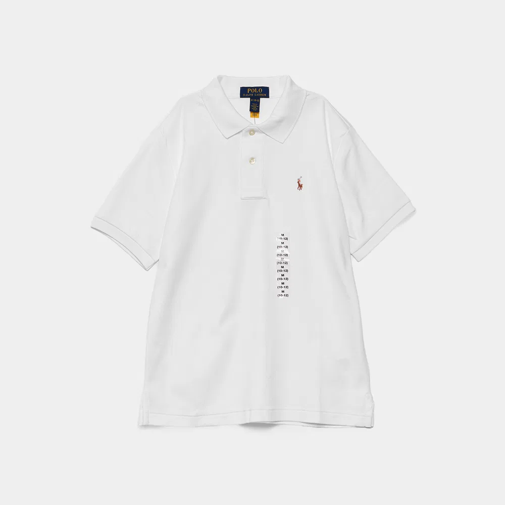 Детское мягкое хлопковое поло белое от Polo Ralph Lauren Children