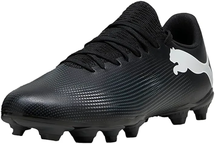 Футбольные бутсы Puma Men's Future 7 Play Firm для искусственного газона, черно-белый — фото 2