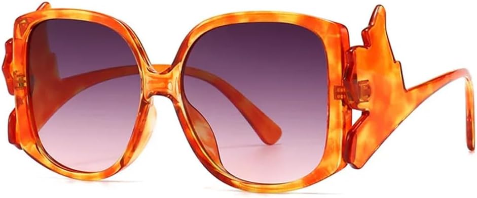 

Разноцветные солнцезащитные очки для женщин в стиле ретро с градиентными линзами, защита от УФ-излучения UV400, синий леопардовый принт, мужские солнцезащитные очки VFDHN, C8 Orange Leopard