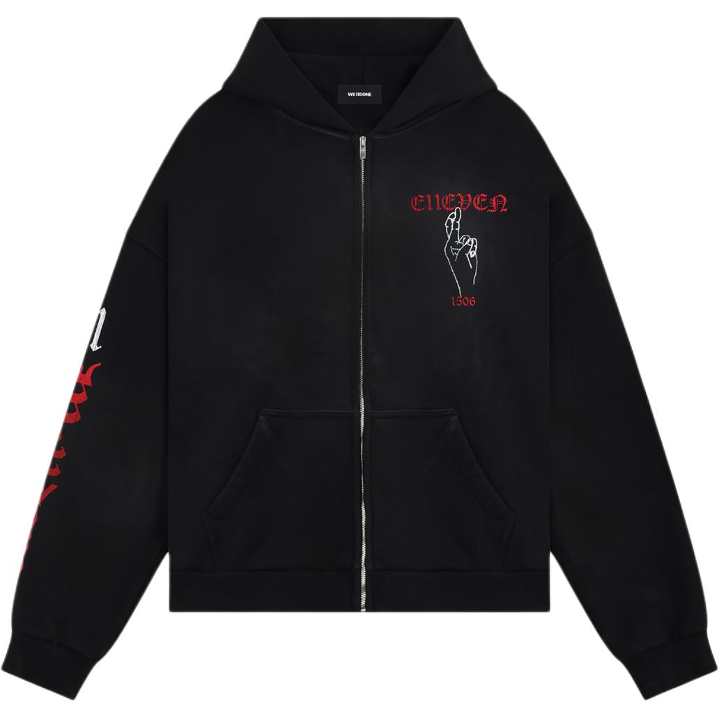 

Эллевен Застегивающаяся на молнию толстовка WE11DONE, черный