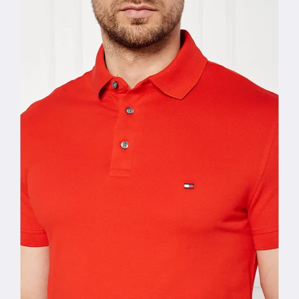 Рубашка-Поло узкого кроя 1985-го года Tommy Hilfiger, красный — фото 4