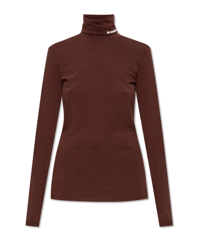 

Футболка с длинными рукавами Jil Sander, коричневый