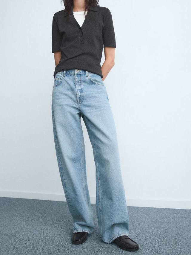 

Шарлот Mid Rise брюки-балоны Mango, Open Blue