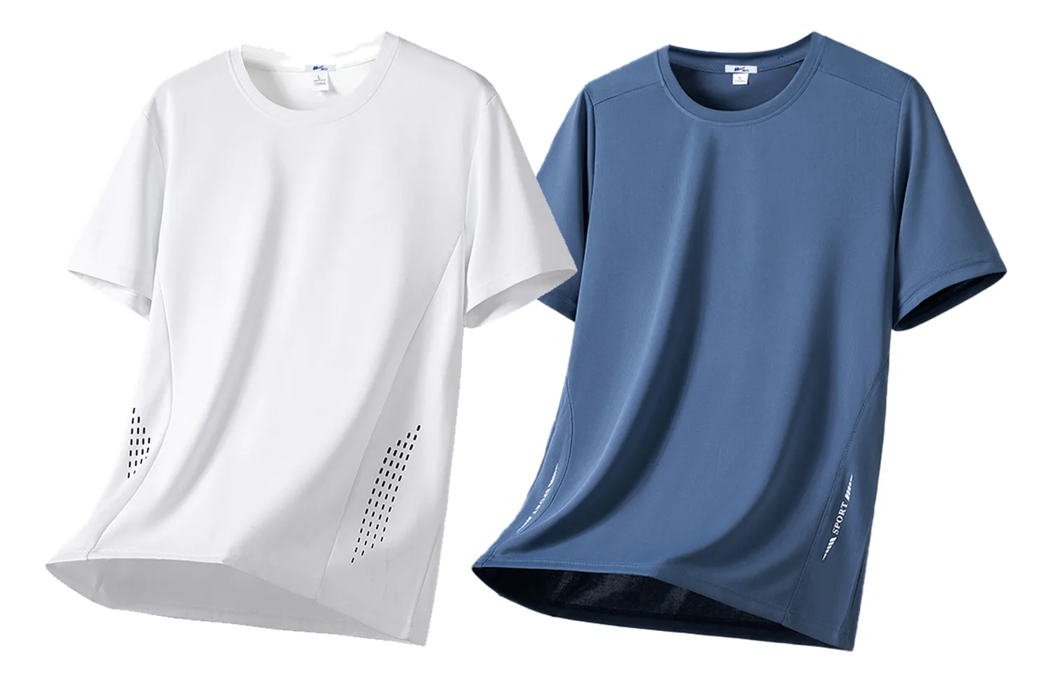 Коллекция "Riding The Wind" спортивная одежда унисекс WARRIOR, 21 White+17 Blue (2 Pack Ice Silk T-Shirt)