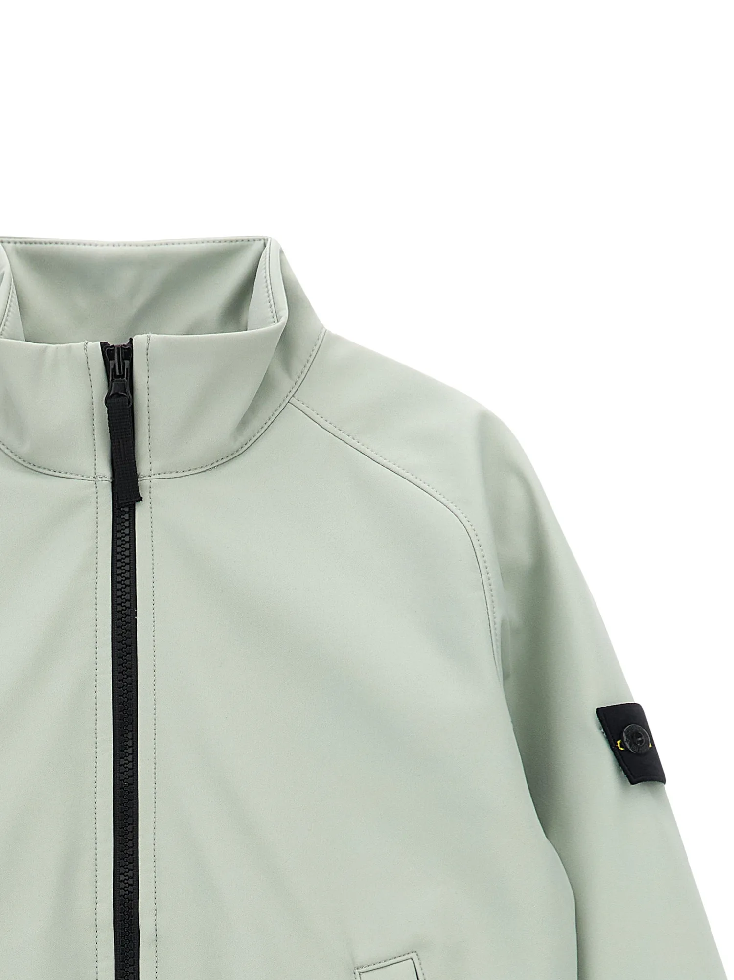 Куртка с логотипом на нашивке Stone Island Junior, серый — фото 3