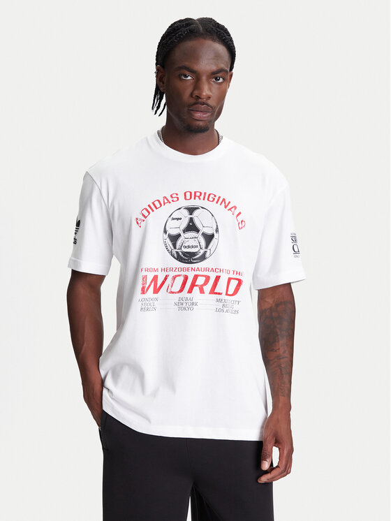 

Футболка обычного кроя 90s Football Graphic JX3065 Adidas, белый