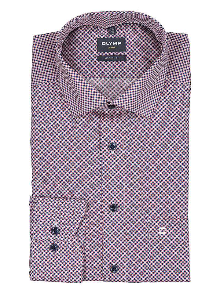 

Рубашка Luxor OLYMP, цвет rot/dunkelblau/weiß