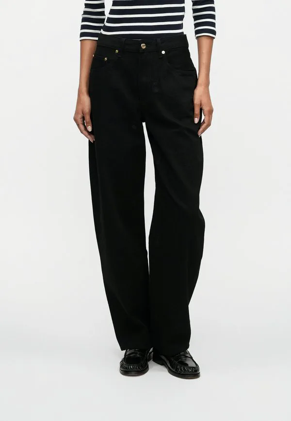 Джинсы средней посадки с широкими штанинами, свободные джинсы Tommy Hilfiger, Black