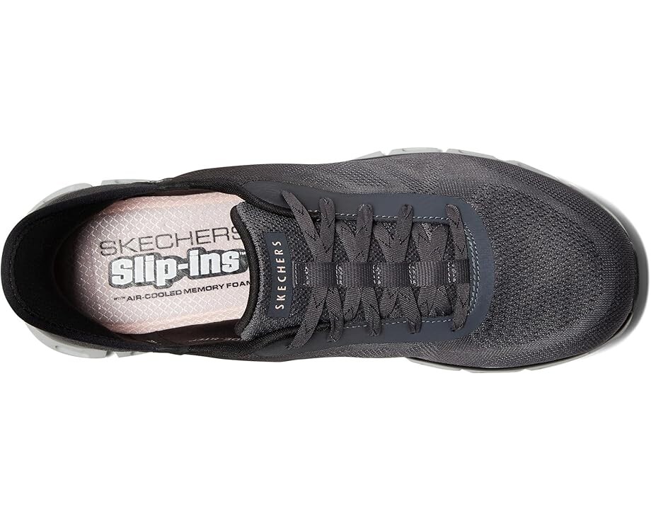 Кроссовки SKECHERS Glide Step Excite Hands Free Slip - INS, цвет Black Carcoal — фото 2