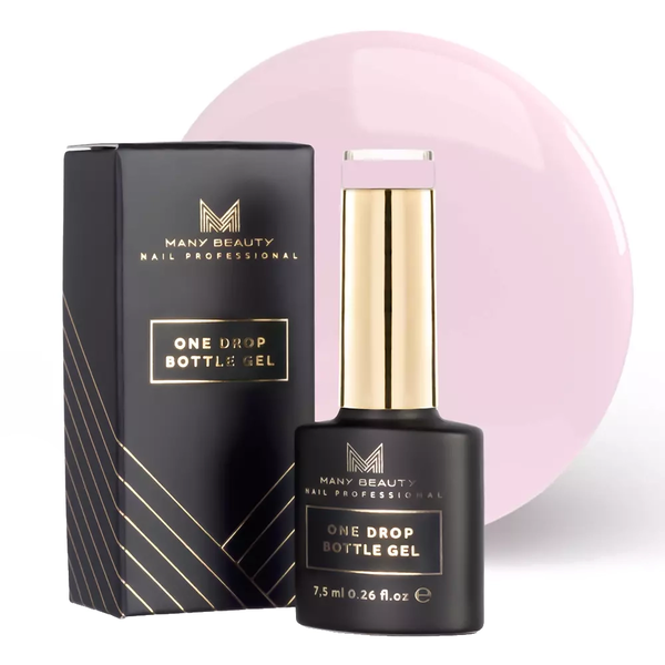 

Однофазный гель для маникюра, 005 молочно-розовый, 15 мл Many Beauty One drop bottle gel, цвет 005 milky pink