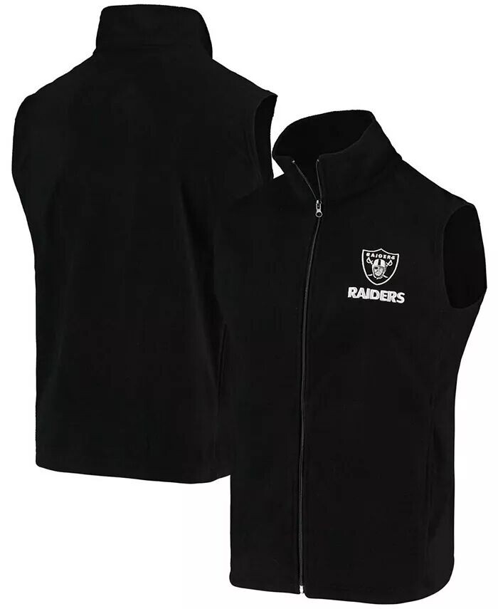 

Мужской черный флисовый жилет Las Vegas Raiders Houston с застежкой-молнией Dunbrooke