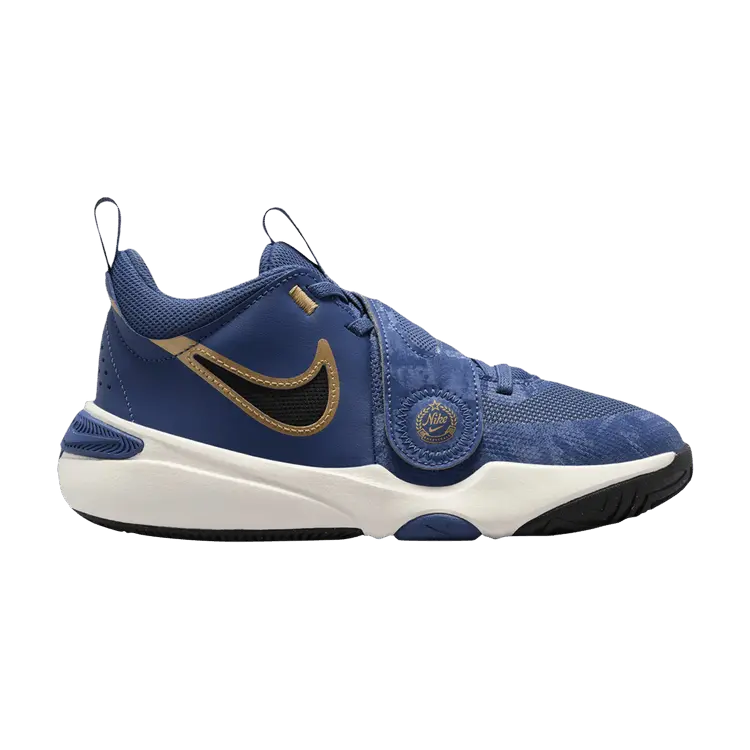 

Кроссовки Nike Team Hustle D11 GS 'Mystic Navy Metallic Gold', синий