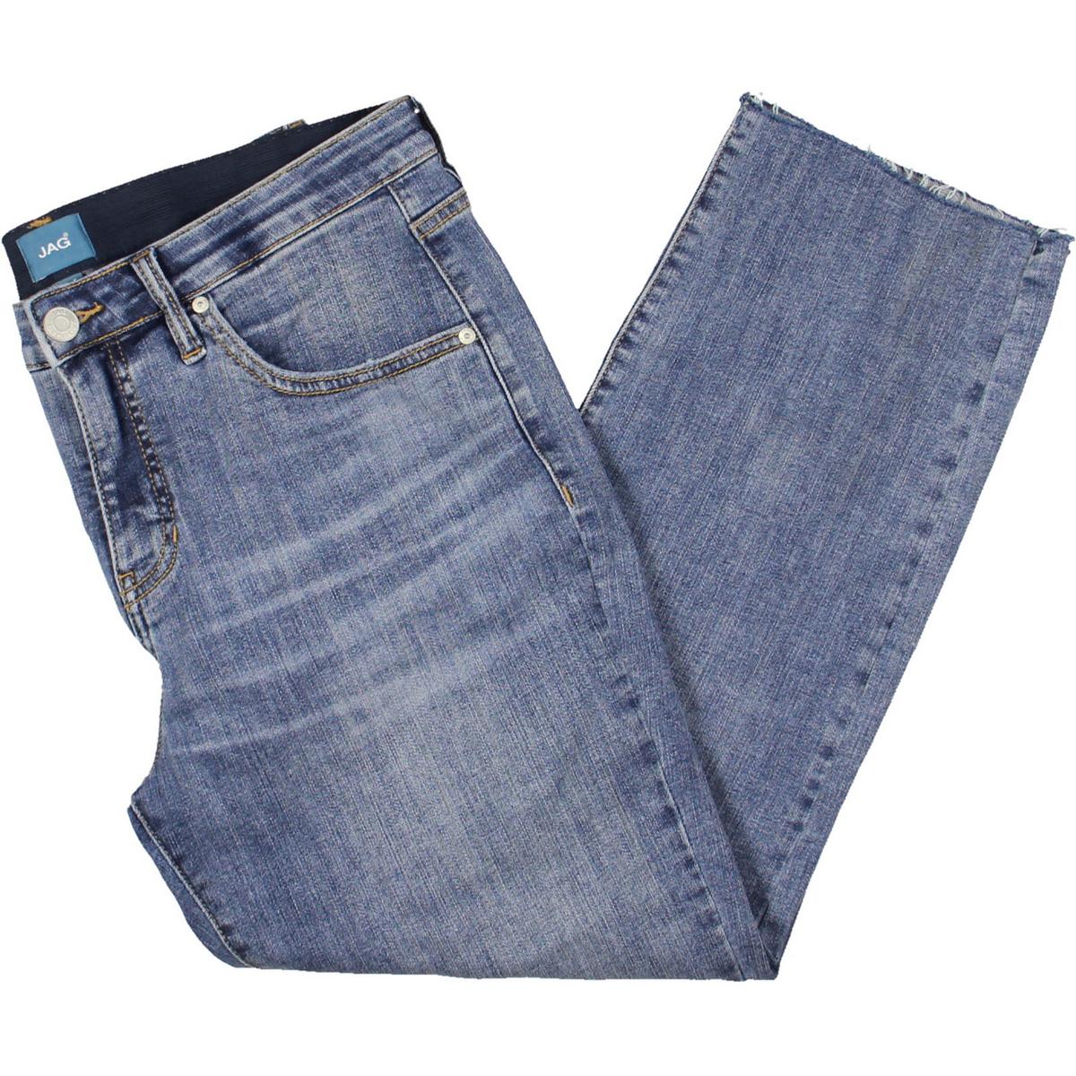 

Женские укороченные джинсы прямого кроя со средней посадкой Jag Jeans, цвет ocean front/bleu