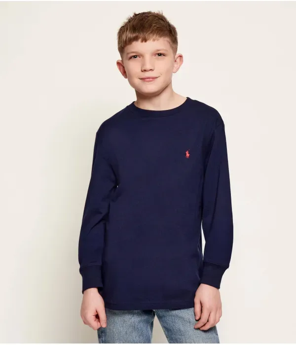 Лонгслив slim fit Polo Ralph Lauren, темно-синий