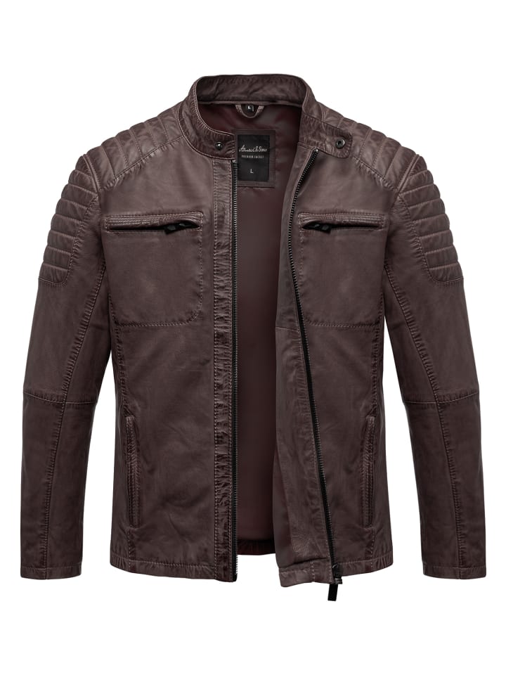 

Кожаная куртка RALSTON коричневого цвета Amaci&Sons