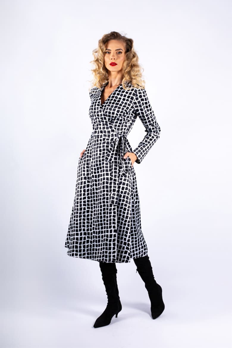 

Платье миди с узором Couture De Marie, черный