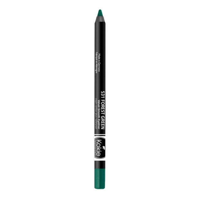 

Водостойкий карандаш для глаз Velvet Smooth Kokie, цвет forest green, 1,2 гр