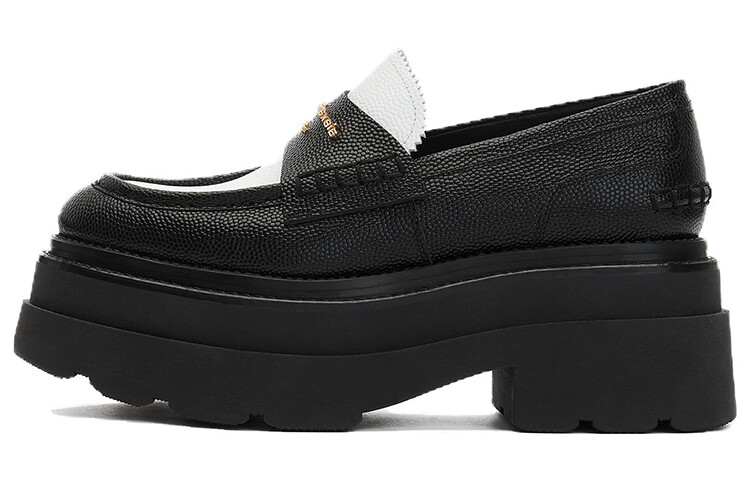Мокасины кожаные Alexander Wang Carter Platform, черный / белый