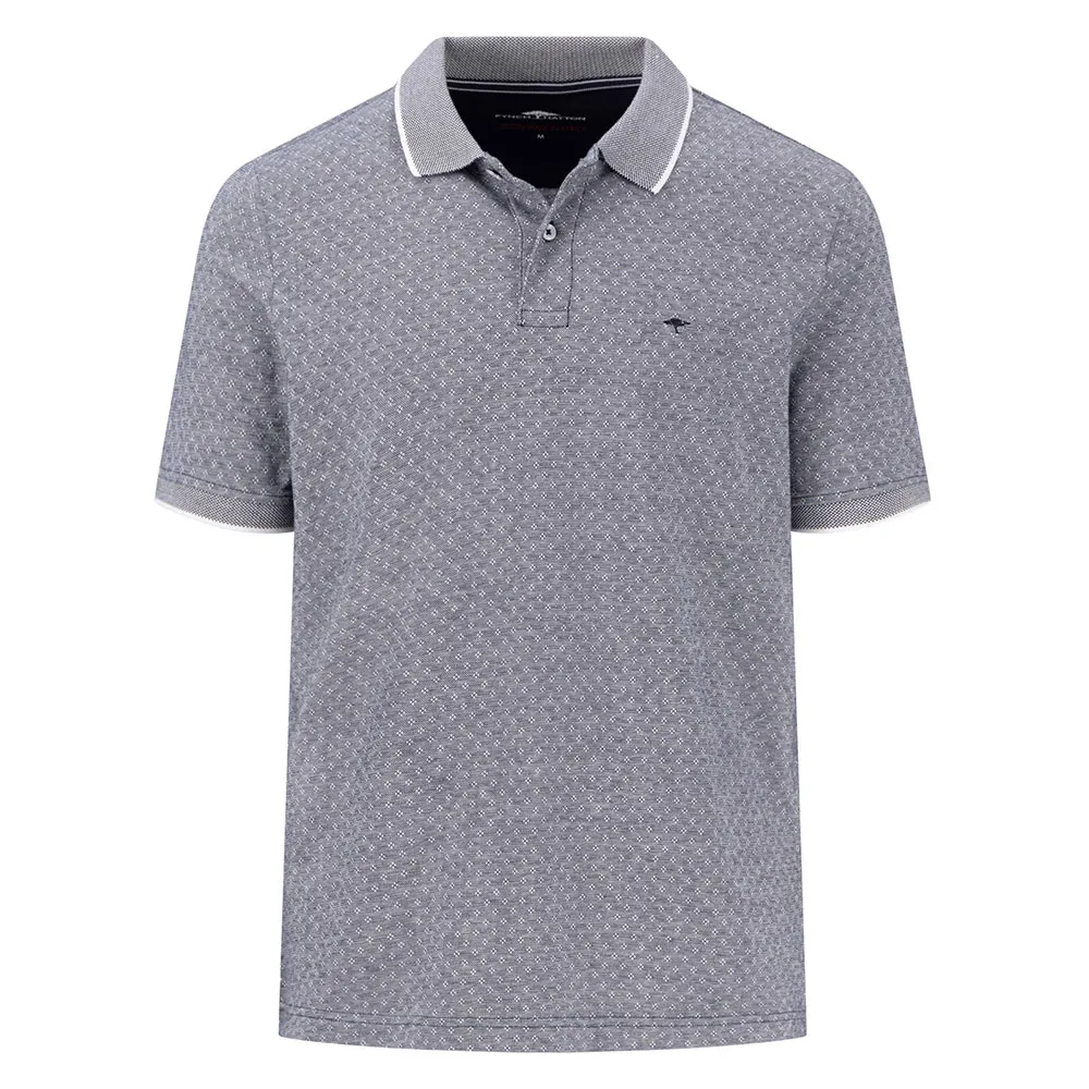 

Поло с коротким рукавом Fynch Hatton 2-Tone Mini Jacquard, серый