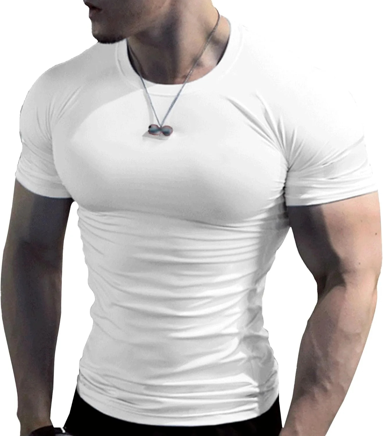 

Мужская футболка Tight Fit Crewneck спортивная для тренировок Gsywaipei