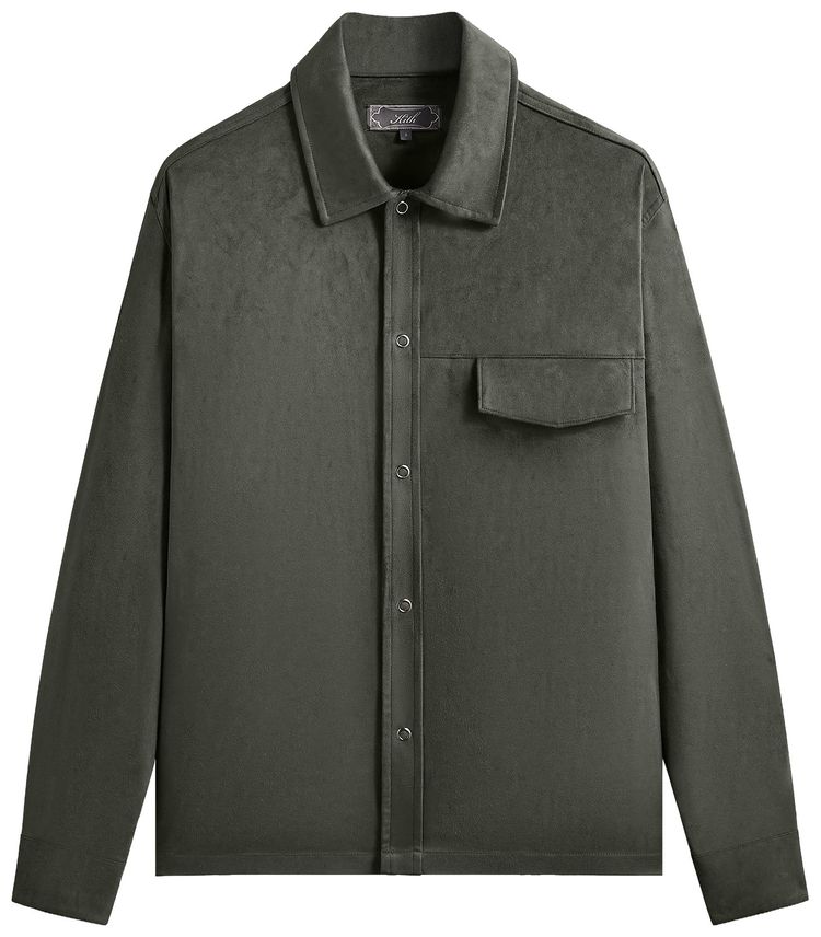 

Рубашка Kith Montague из микрозамши, зеленый