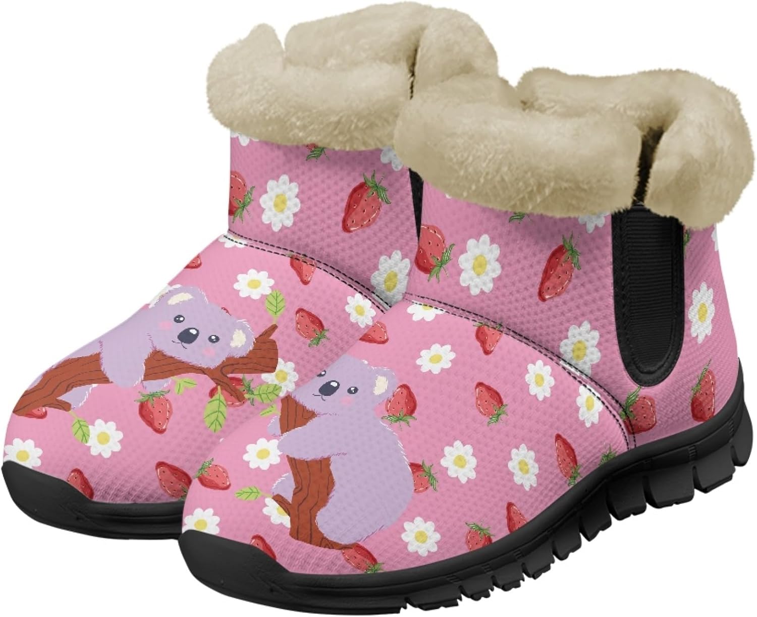 

Женские зимние ботинки Micoklinlin, милые для подростков, девочек и мальчиков, домашние ботинки на зиму, с мягким плюшем, на молнии, противоскользящие, для ходьбы, черный